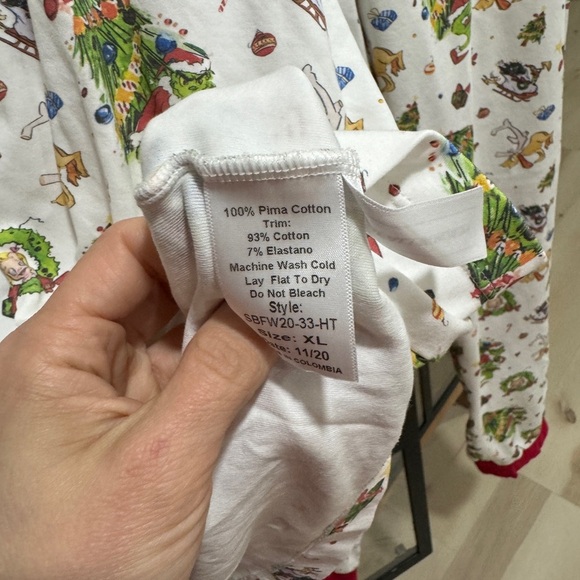 Smockingbird The Grinch pima pajamas set christmas dr. Seuss cindy lou pants - Picture 4 of 8